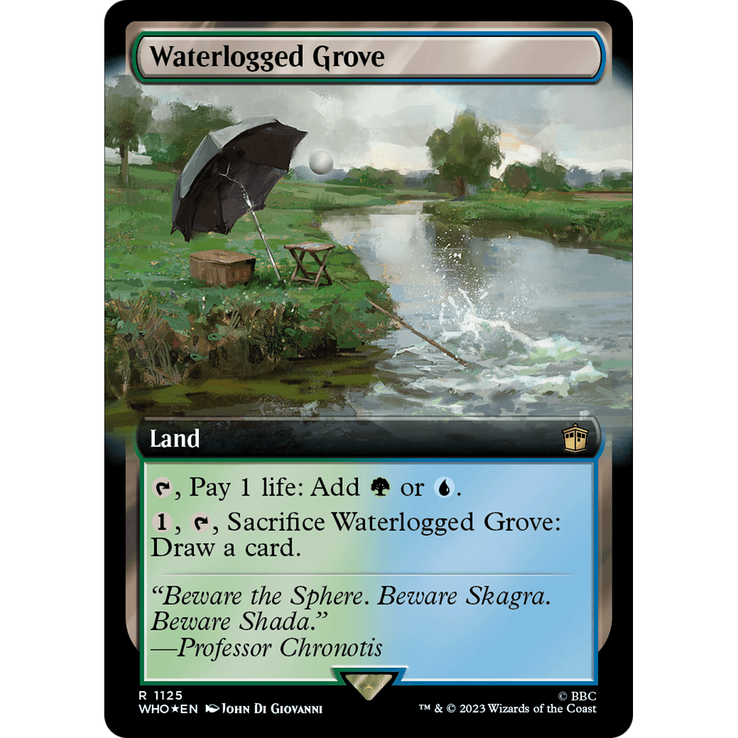 Waterlogged Grove (Extended Art) (Surge Foil) (WHO-1125) - Doctor Who: (Extended Art) Foil