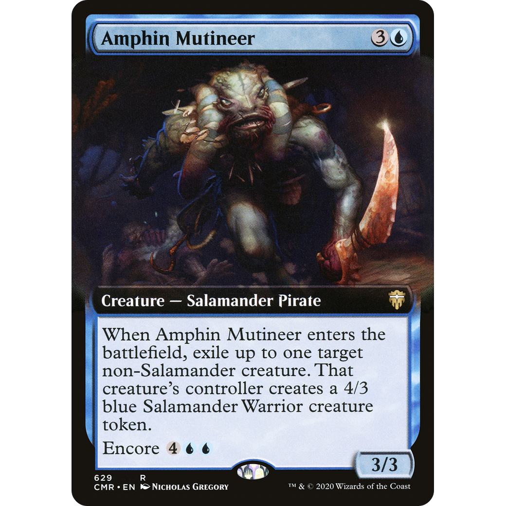 Amphin Mutineer (Extended Art) (CMR-629) - Commander Legends: (Extended Art) Foil