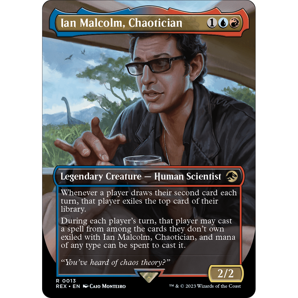 Ian Malcolm, Chaotician (Borderless) (REX-013) - Jurassic World Collection (Borderless)