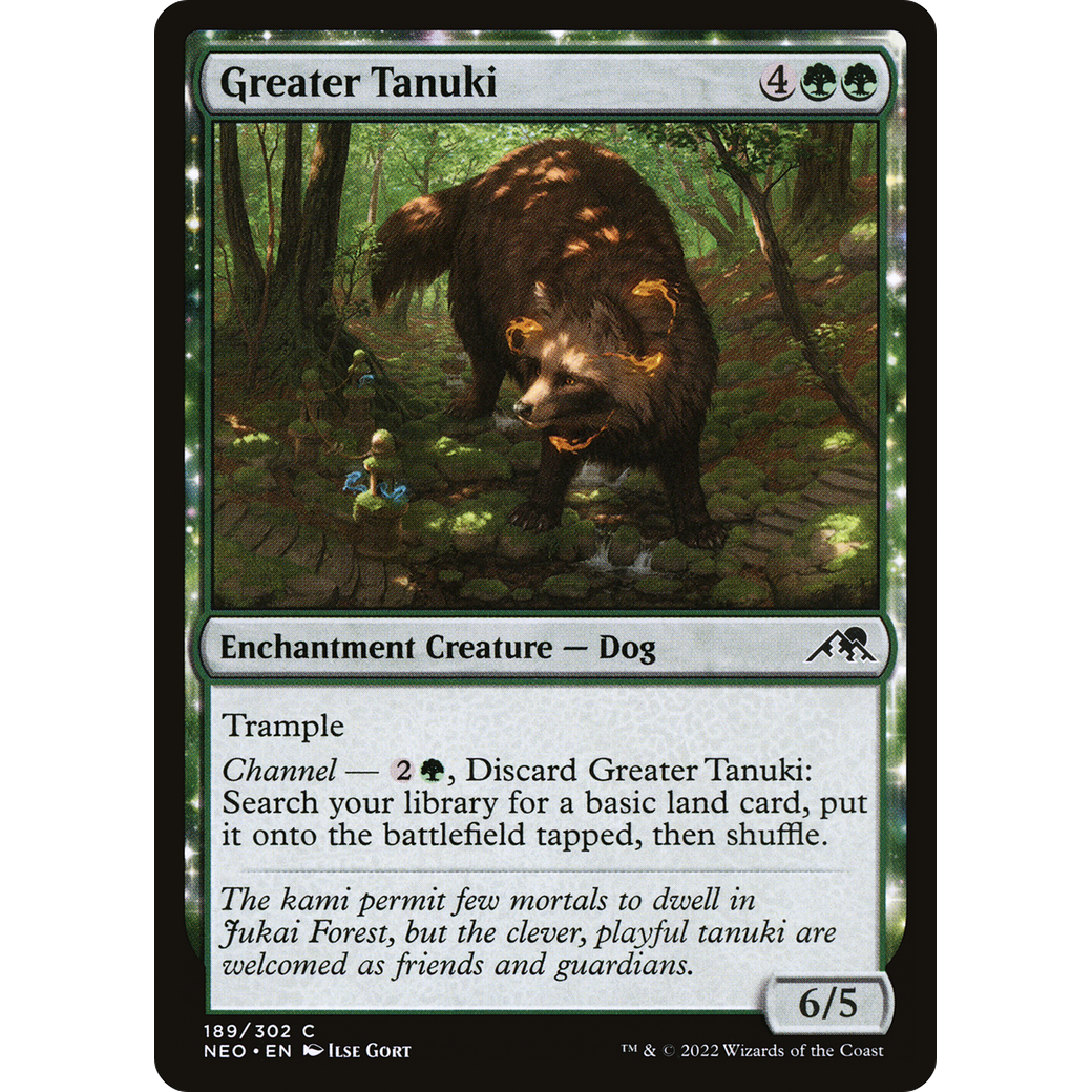 Greater Tanuki (NEO-189) - Kamigawa: Neon Dynasty: (enchantment) Foil