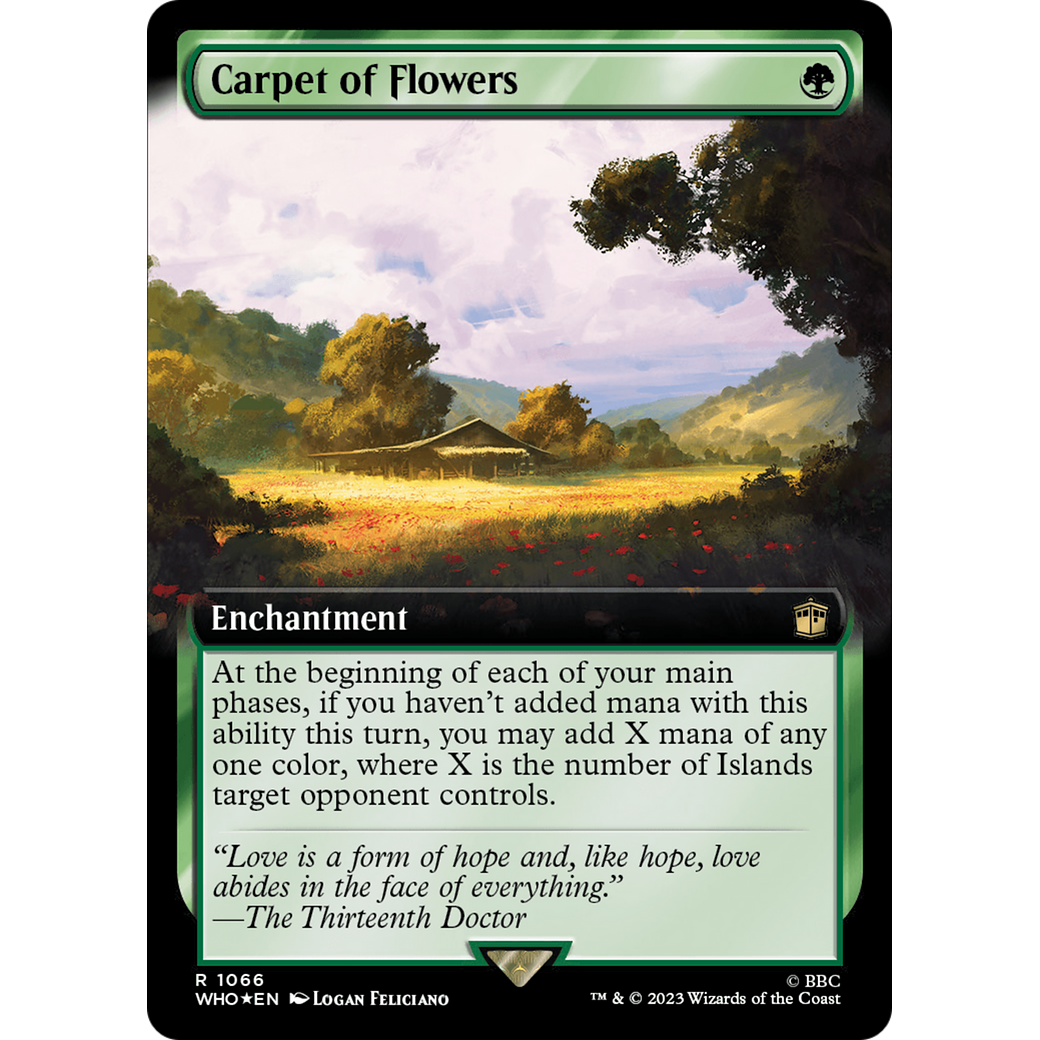 Carpet of Flowers (Extended Art) (Surge Foil) (WHO-1066) - Doctor Who: (Extended Art) Foil