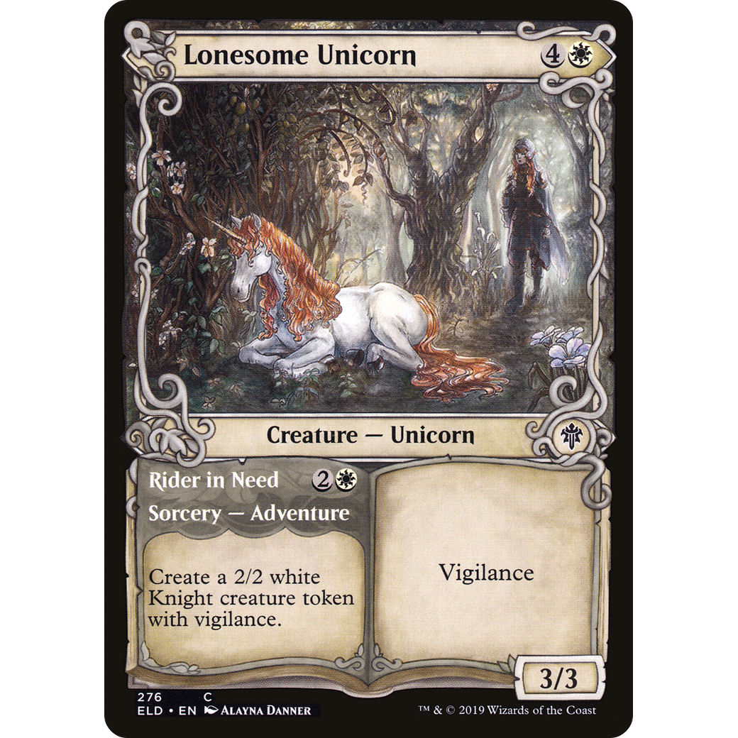 Lonesome Unicorn (Showcase) (ELD-276) - Throne of Eldraine: (Showcase)
