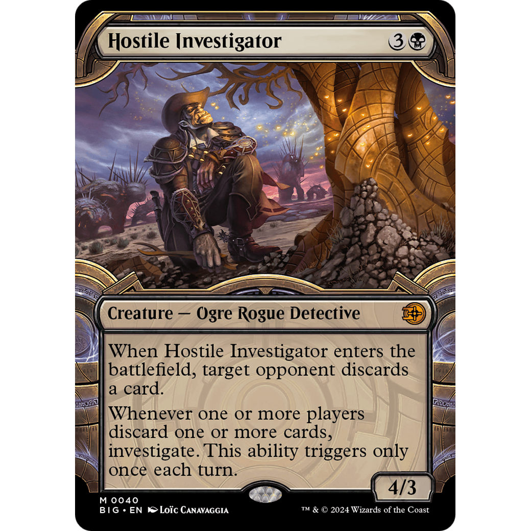 Hostile Investigator (Showcase) (BIG-040) - The Big Score: (Showcase) Foil