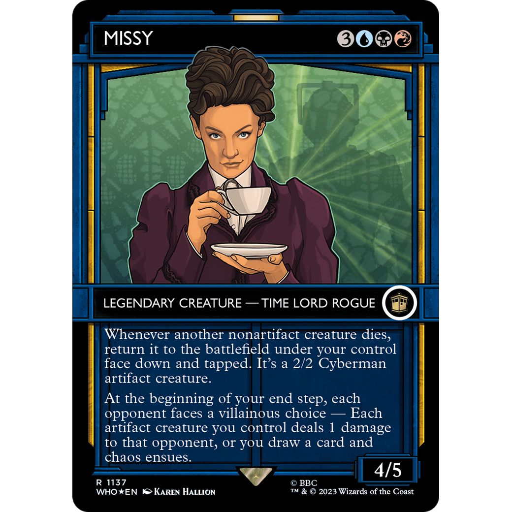Missy (Showcase) (Surge Foil) (WHO-1137) - Doctor Who: (Showcase) (Borderless) Foil