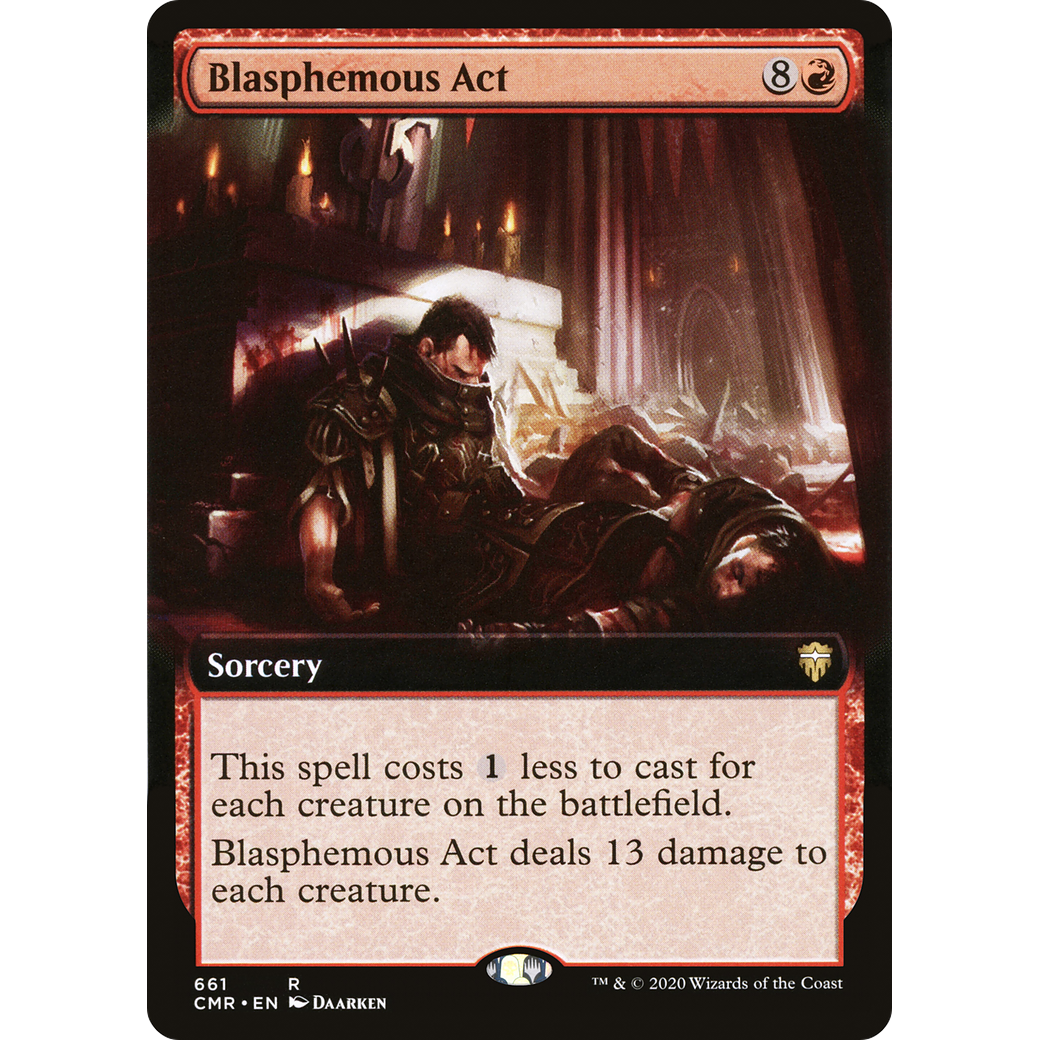 Blasphemous Act (Extended Art) (CMR-661) - Commander Legends: (Extended Art) Foil