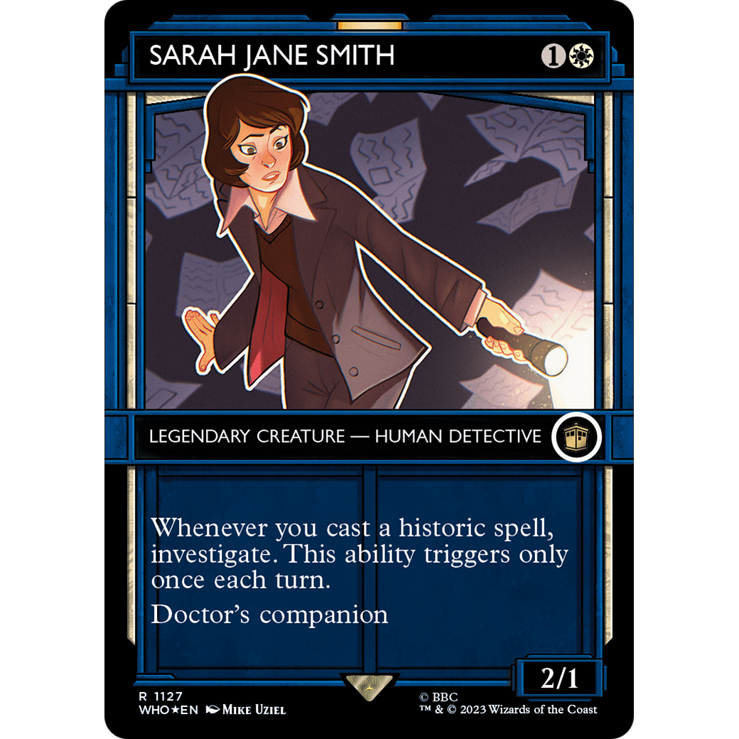 Sarah Jane Smith (Showcase) (Surge Foil) (WHO-1127) - Doctor Who: (Showcase) (Borderless) Foil