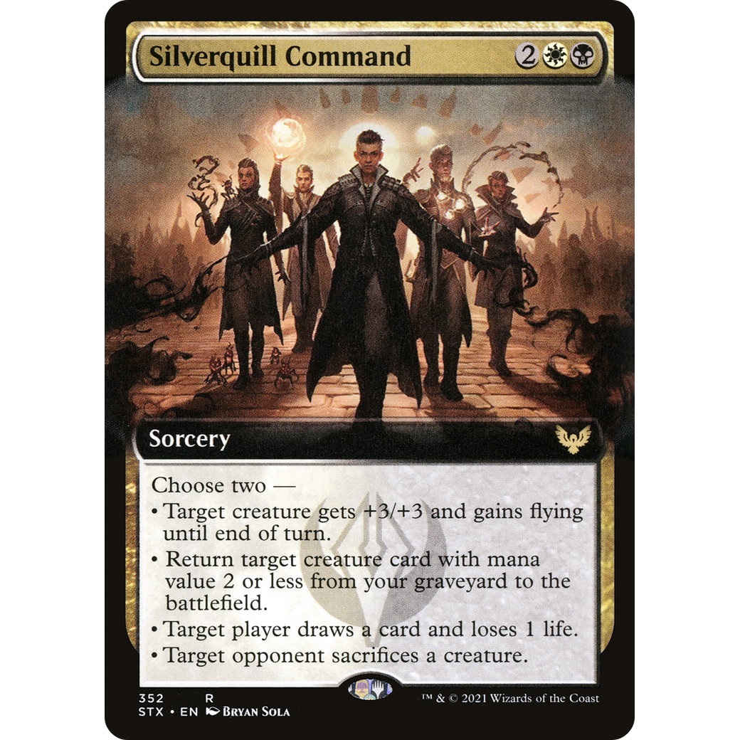 Silverquill Command (Extended Art) (STX-352) - Strixhaven: School of Mages: (Extended Art) Foil