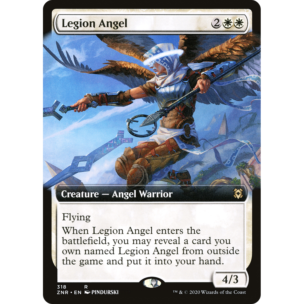 Legion Angel (Extended Art) (ZNR-318) - Zendikar Rising: (Extended Art)