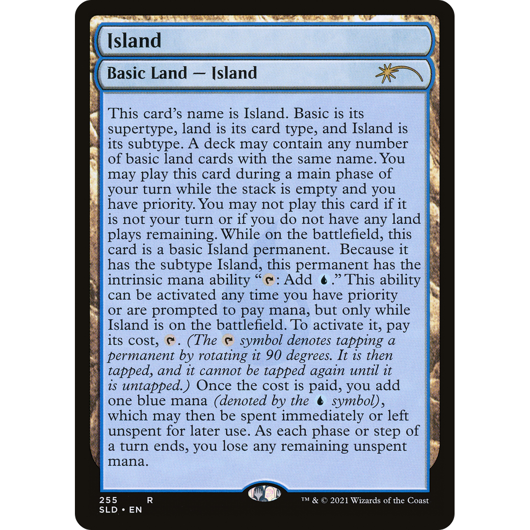 Island (255) (Full-Text Lands) (SLD-255) - Secret Lair Drop Foil