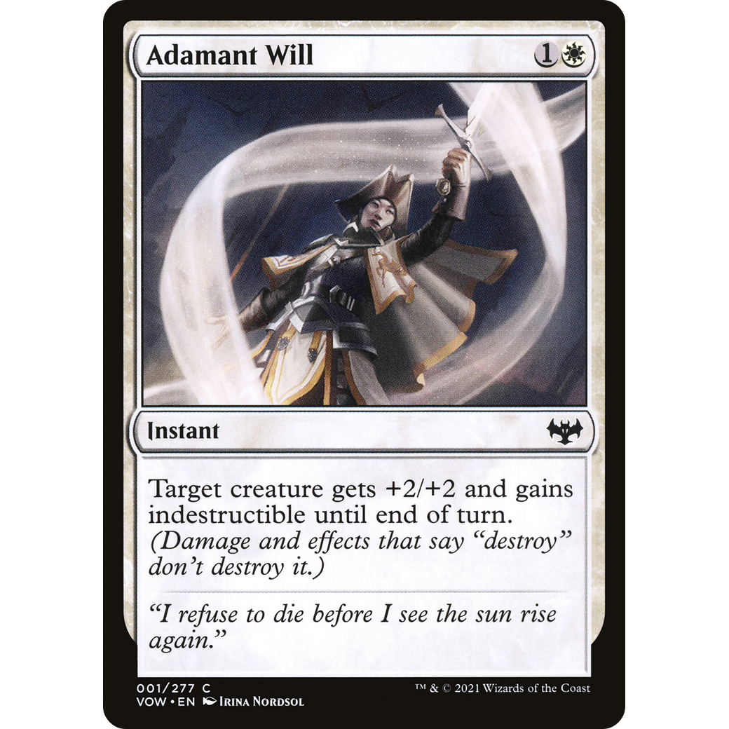 Adamant Will (VOW-001) - Innistrad: Crimson Vow Foil