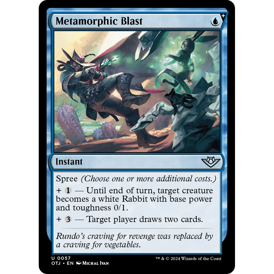 Metamorphic Blast (OTJ-057) - Outlaws of Thunder Junction: (spree) Foil
