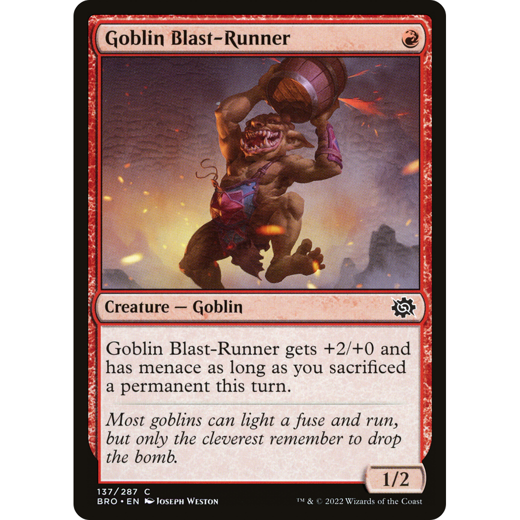 Goblin Blast-Runner (BRO-137) - The Brothers' War Foil