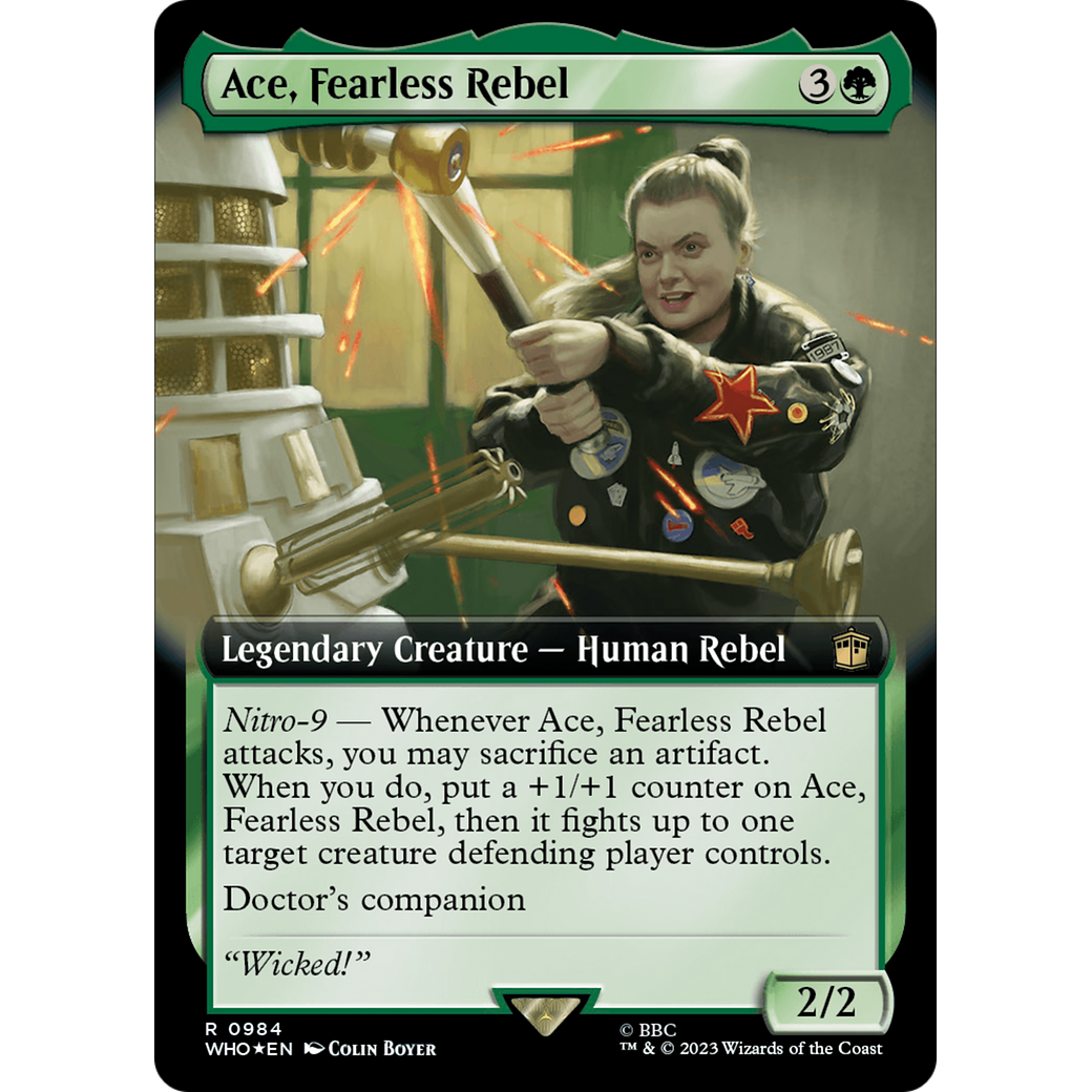 Ace, Fearless Rebel (Extended Art) (Surge Foil) (WHO-984) - Doctor Who: (Extended Art) Foil