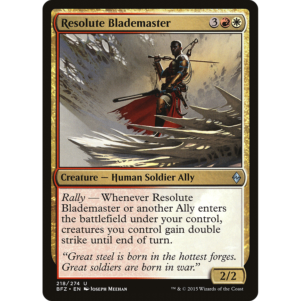Resolute Blademaster (BFZ-218) - Battle for Zendikar Foil