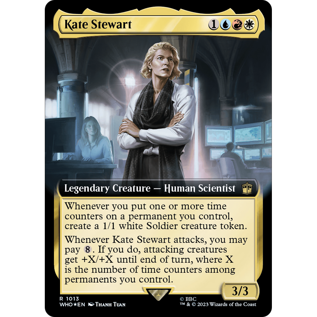 Kate Stewart (Extended Art) (Surge Foil) (WHO-1013) - Doctor Who: (Extended Art) Foil