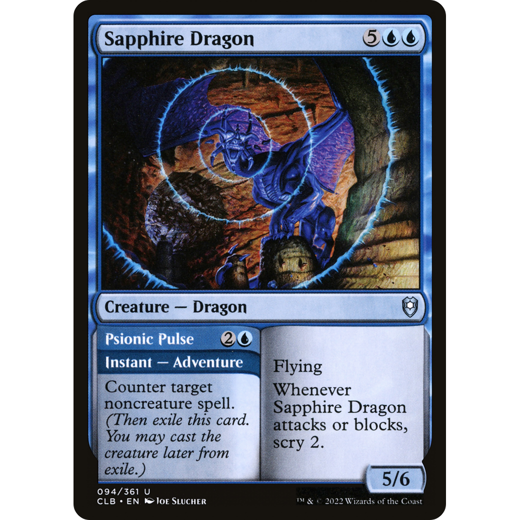Sapphire Dragon (CLB-094) - Commander Legends: Battle for Baldur's Gate Foil