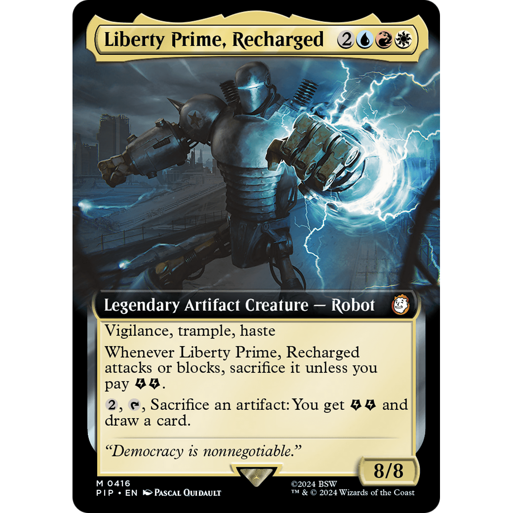 Liberty Prime, Recharged (PIP-416) - Fallout: (Extended Art) Foil