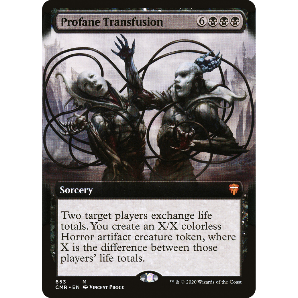 Profane Transfusion (Extended Art) (CMR-653) - Commander Legends: (Extended Art) Foil
