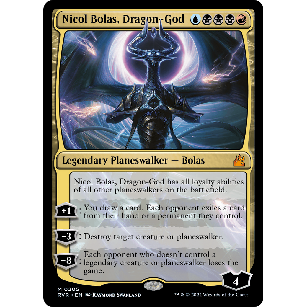 Nicol Bolas, Dragon-God (RVR-205) - Ravnica Remastered Foil