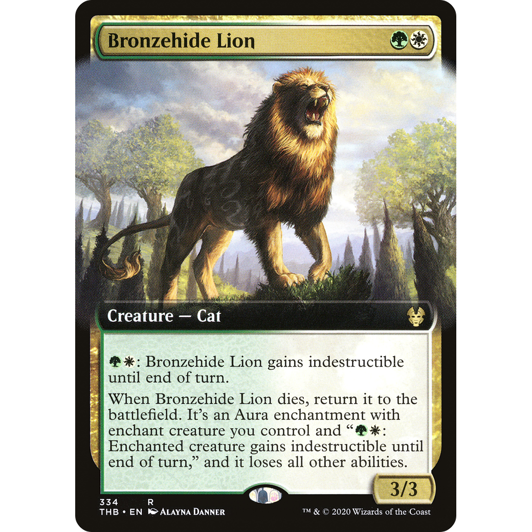 Bronzehide Lion (Extended Art) (THB-334) - Theros Beyond Death: (Extended Art) Foil