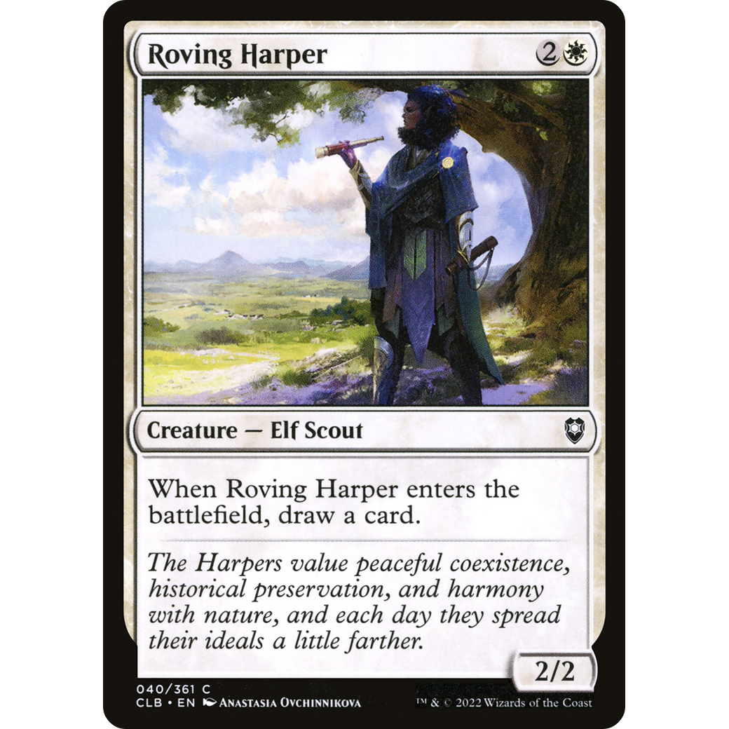 Roving Harper (CLB-040) - Commander Legends: Battle for Baldur's Gate Foil