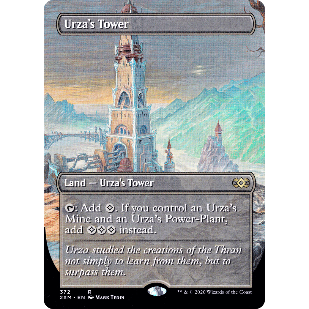 Urza's Tower (Borderless) (2XM-372) - Double Masters (Borderless) Foil