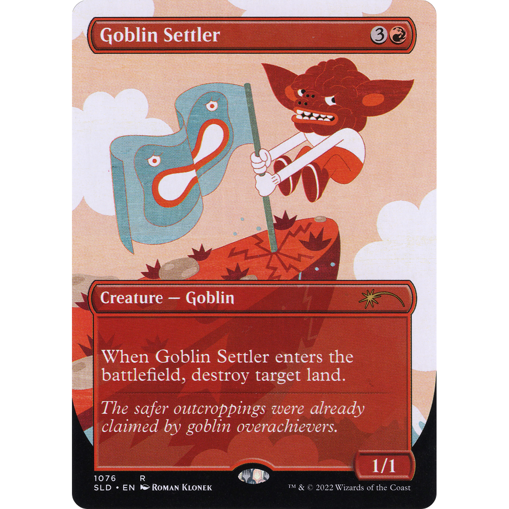 Goblin Settler (SLD-1076) - Secret Lair Drop (Borderless) Foil