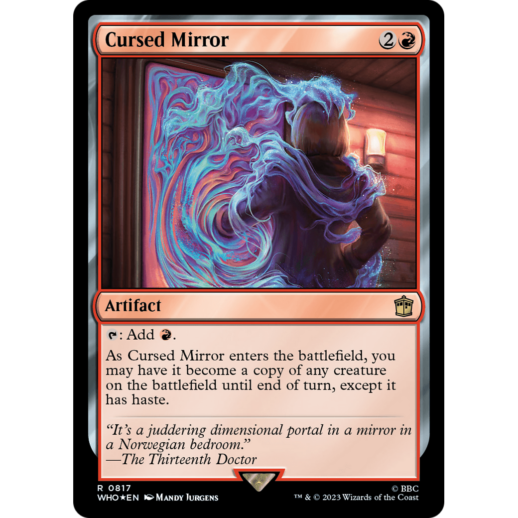 Cursed Mirror (Surge Foil) (WHO-817) - Doctor Who Foil