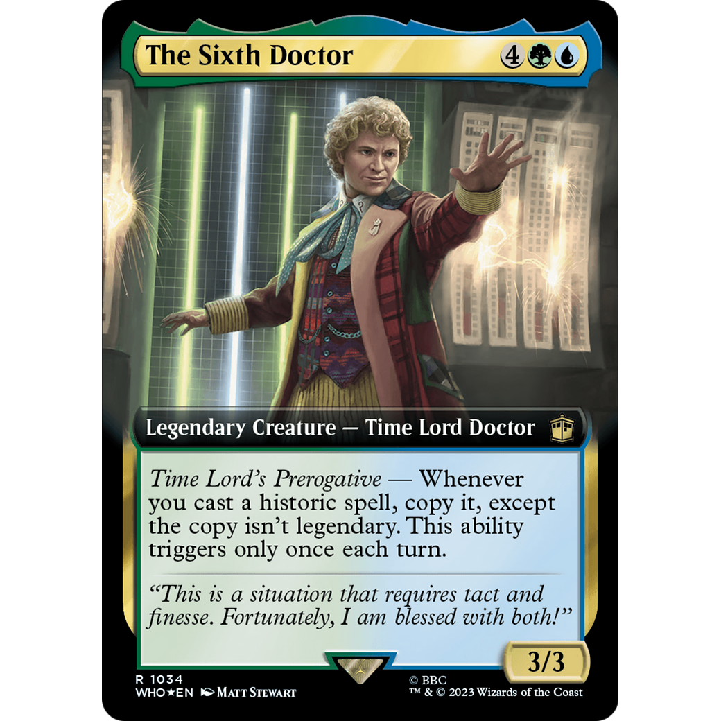 The Sixth Doctor (Extended Art) (Surge Foil) (WHO-1034) - Doctor Who: (Extended Art) Foil