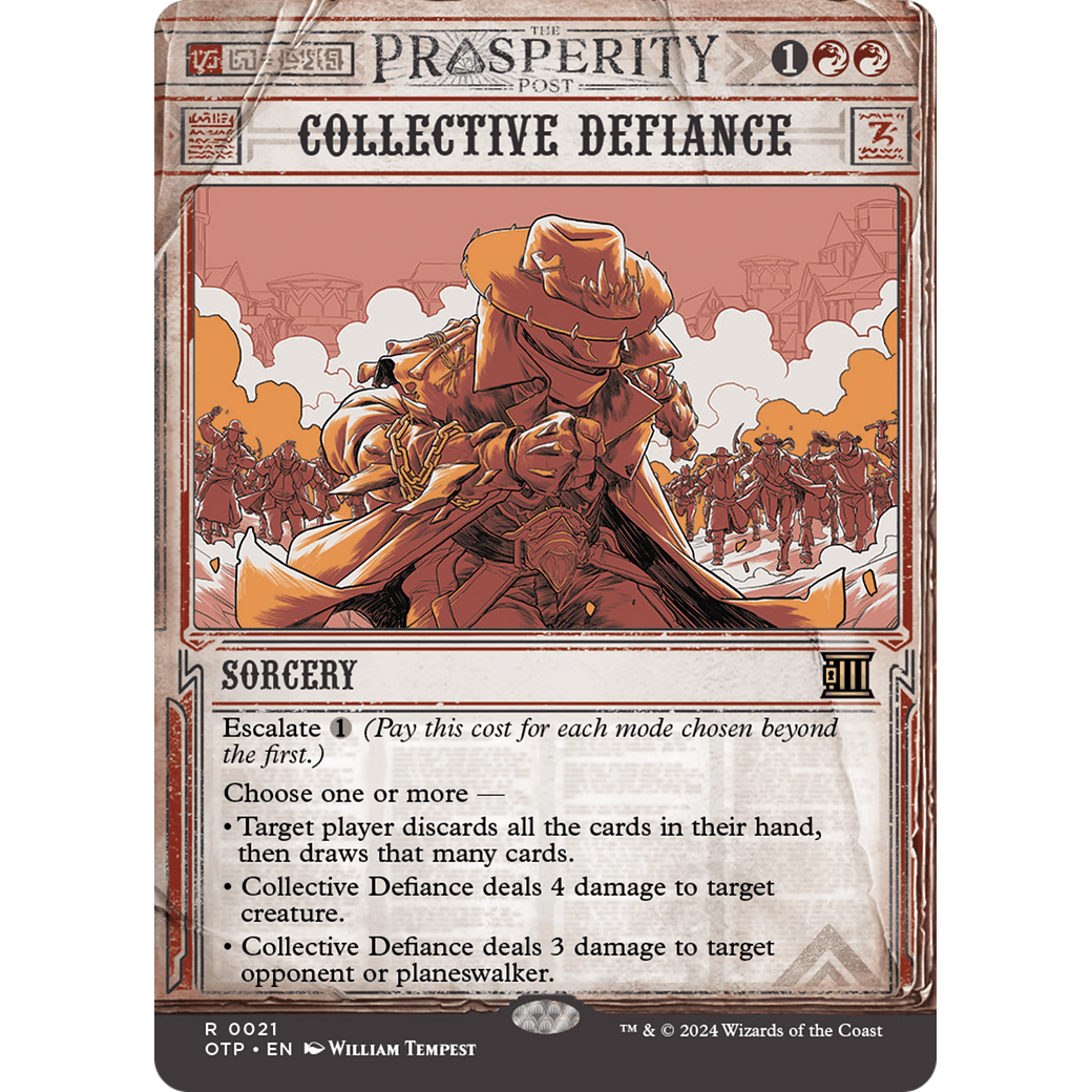 Collective Defiance (OTP-021) - Breaking News: (Showcase) (Borderless) Foil