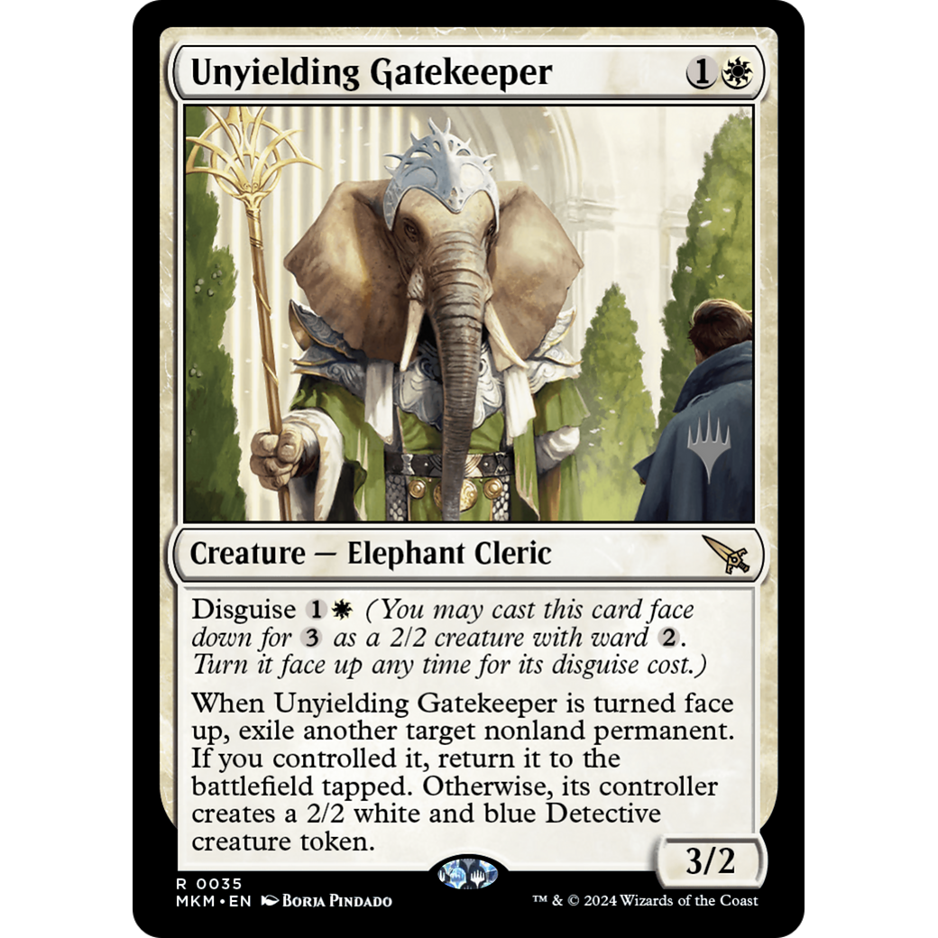 Unyielding Gatekeeper (PPMKM-35P) - Murders at Karlov Manor Promos