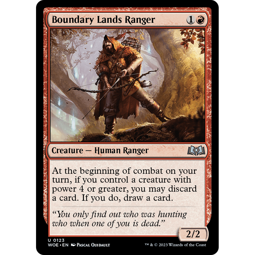 Boundary Lands Ranger (WOE-123) - Wilds of Eldraine Foil