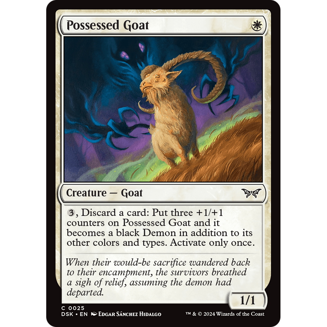 Possessed Goat (DSK-025) - Duskmourn: House of Horror Foil