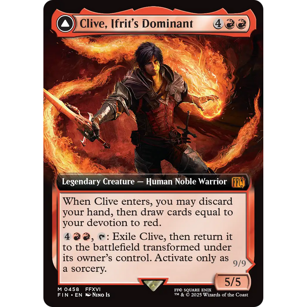 Clive, Ifrit's Dominant (Extended Art) (FIN-458) - FINAL FANTASY: (enchantment, Extended Art)