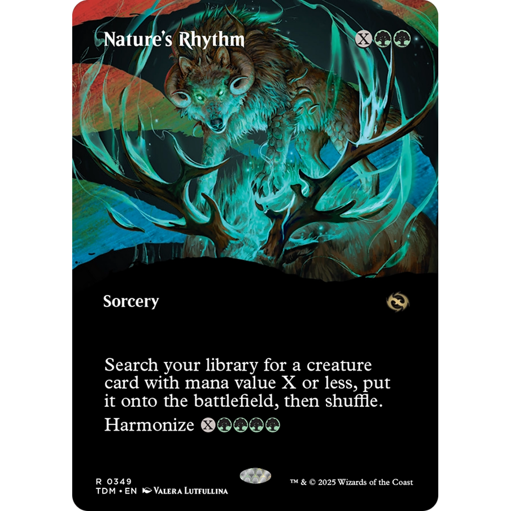 Nature's Rhythm (TDM-349) - Tarkir: Dragonstorm: (Showcase) (Borderless) Foil