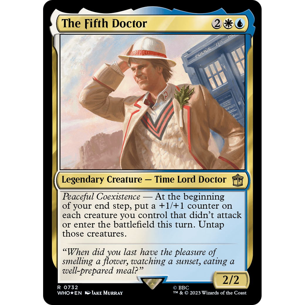 The Fifth Doctor (Surge Foil) (WHO-732) - Doctor Who Foil