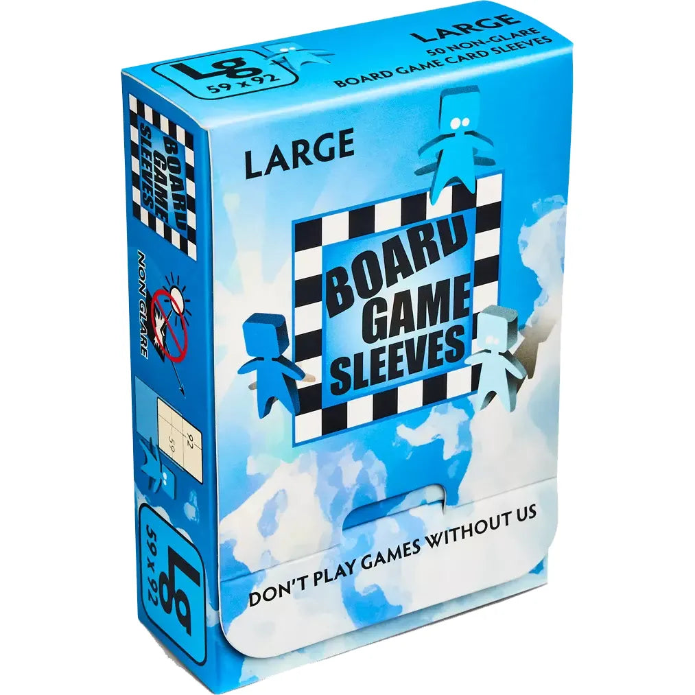 Large Clear 50ct Non-Glare Board Game Sleeves