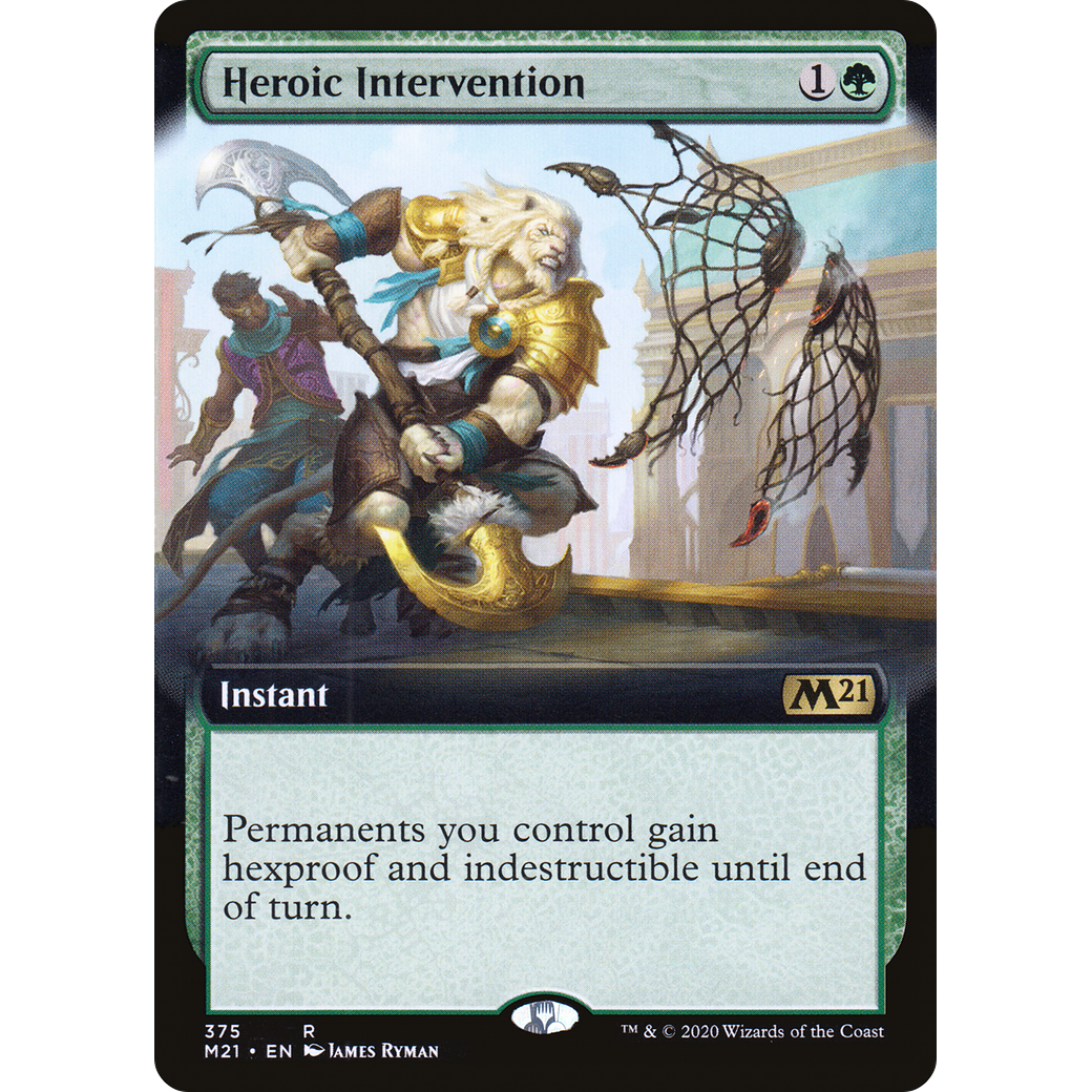 Heroic Intervention (Extended Art) (M21-375) - Core Set 2021: (Extended Art) Foil