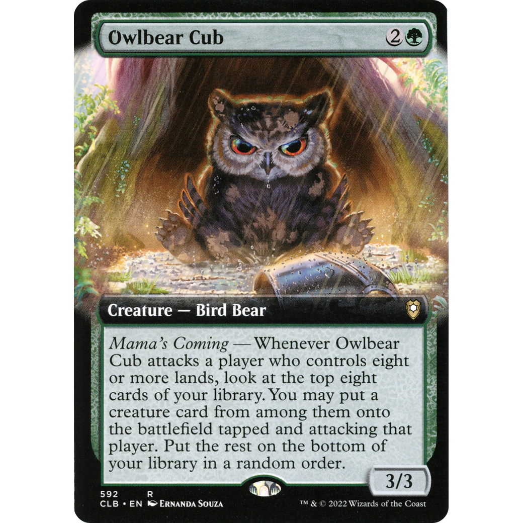 Owlbear Cub (Extended Art) (CLB-592) - Commander Legends: Battle for Baldur's Gate: (Extended Art)