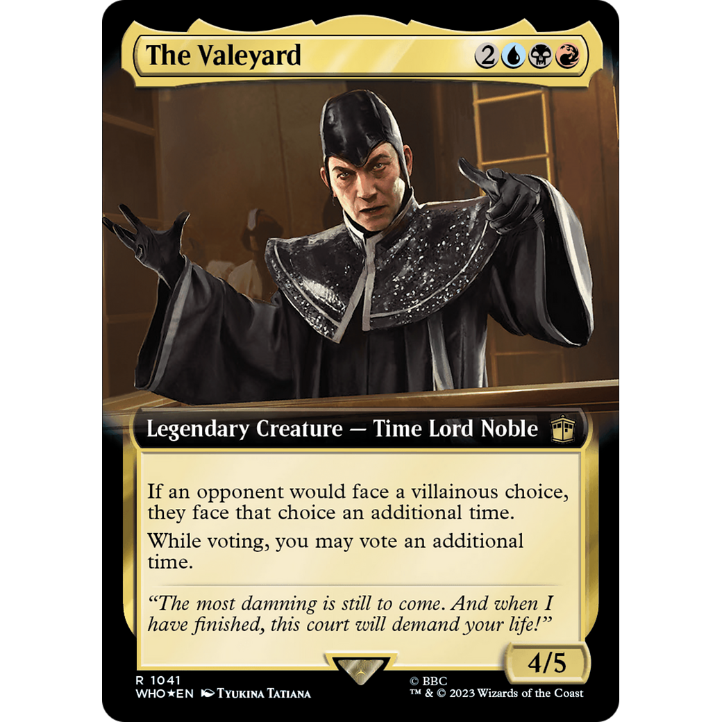 The Valeyard (Extended Art) (Surge Foil) (WHO-1041) - Doctor Who: (Extended Art) Foil