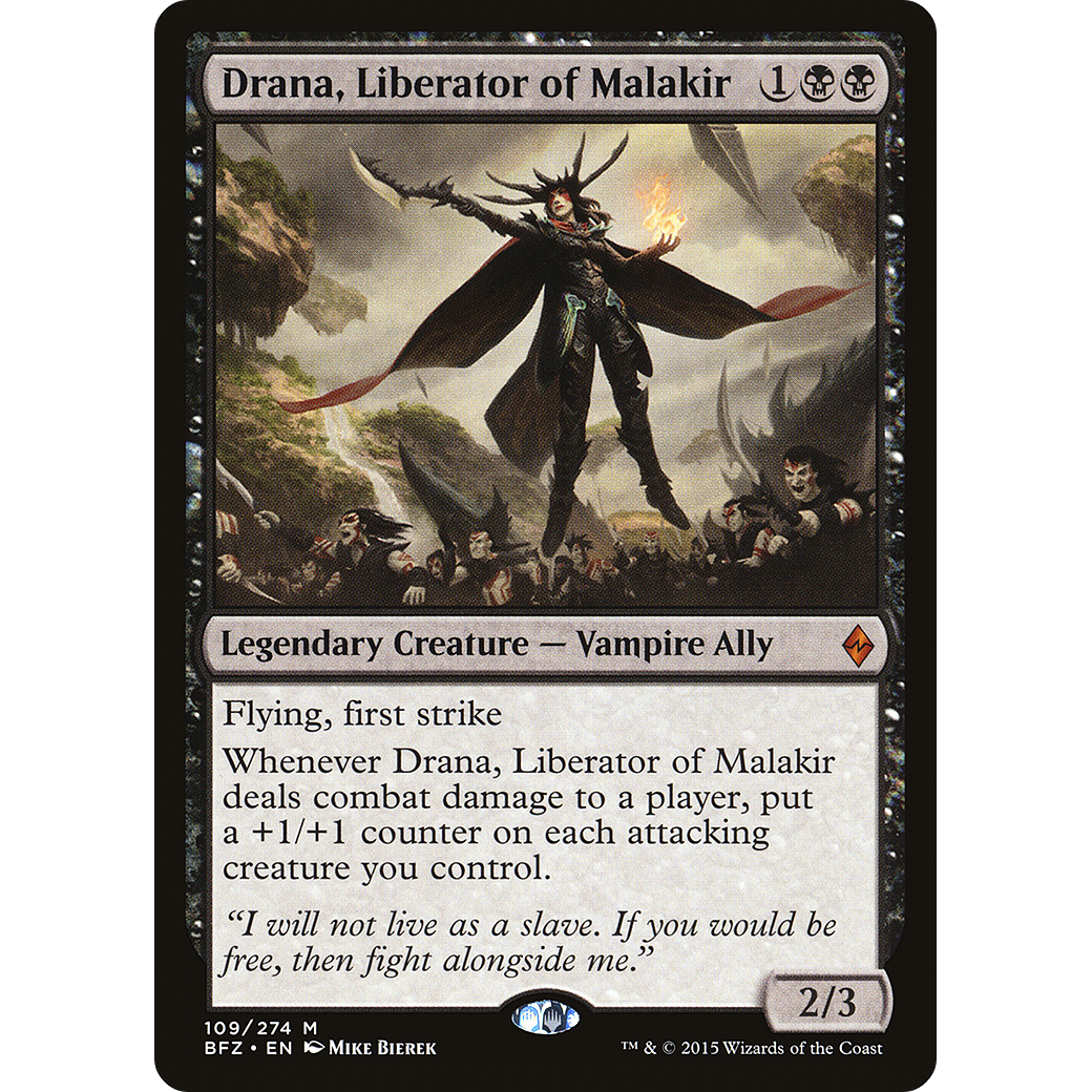 Drana, Liberator of Malakir (BFZ-109) - Battle for Zendikar Foil