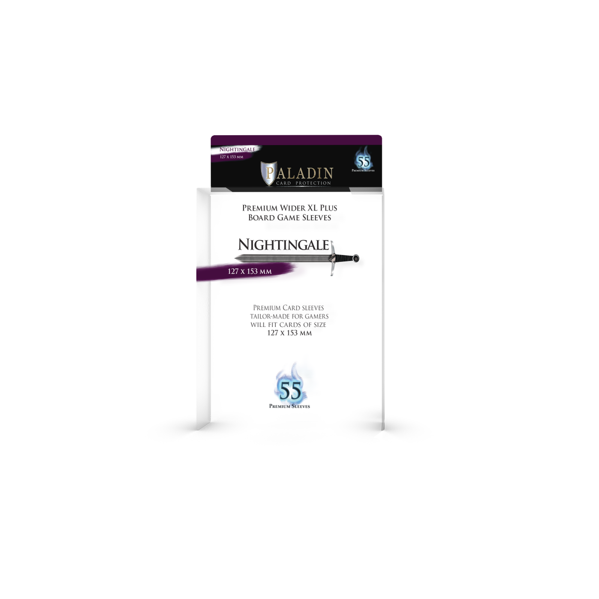 Paladin Card Protectors - Clear Gloss Ultra Large Sizes: Nightingale – 127x153mm