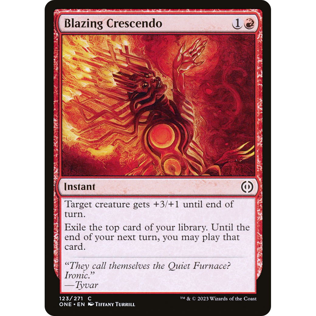 Blazing Crescendo (ONE-123) - Phyrexia: All Will Be One Foil