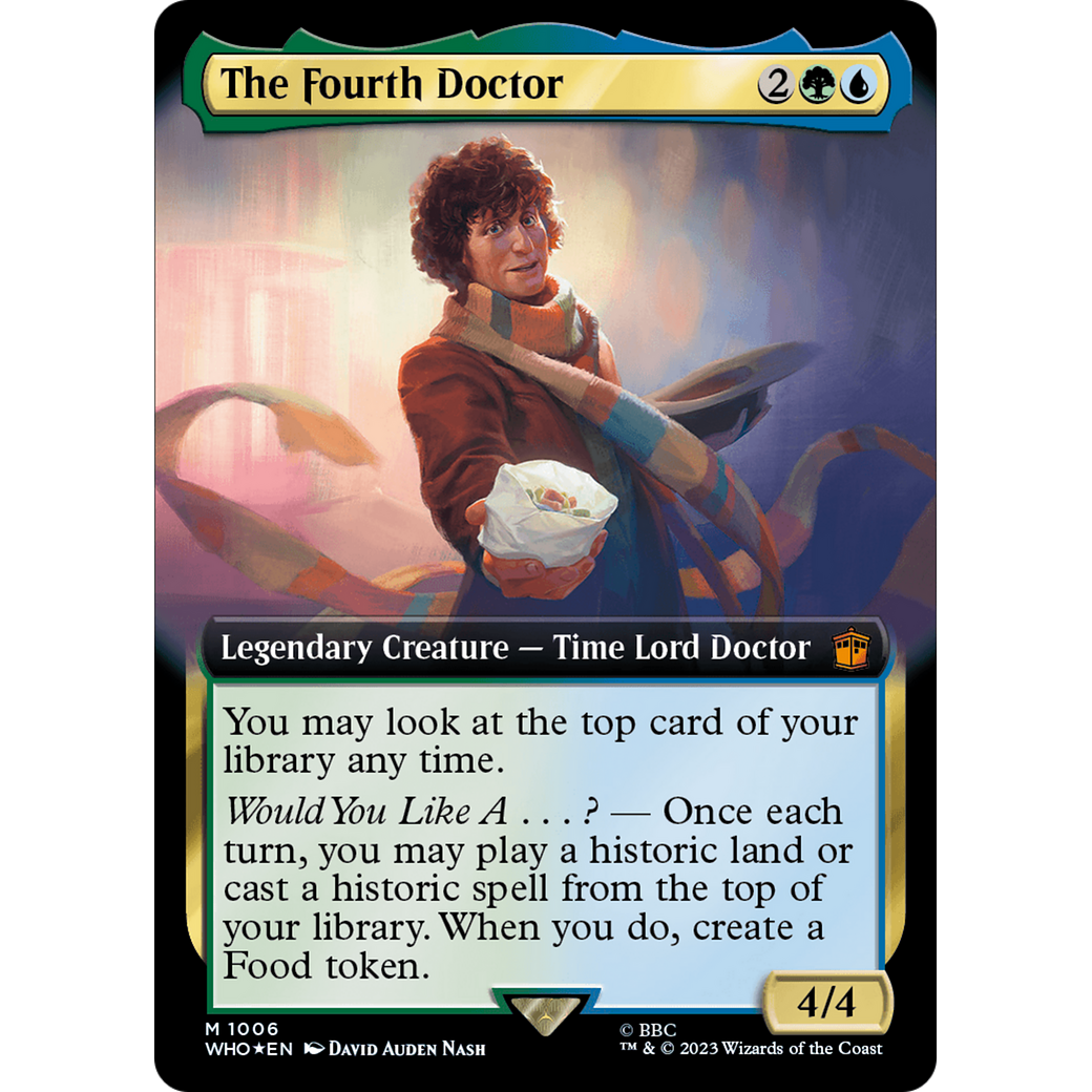 The Fourth Doctor (Extended Art) (Surge Foil) (WHO-1006) - Doctor Who: (Extended Art) Foil