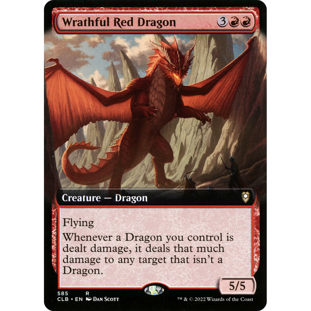 Wrathful Red Dragon (Extended Art) (CLB-585) - Commander Legends: Battle for Baldur's Gate: (Extended Art)
