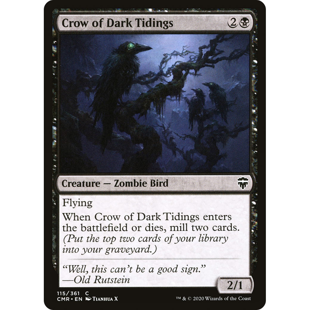 Crow of Dark Tidings (CMR-115) - Commander Legends