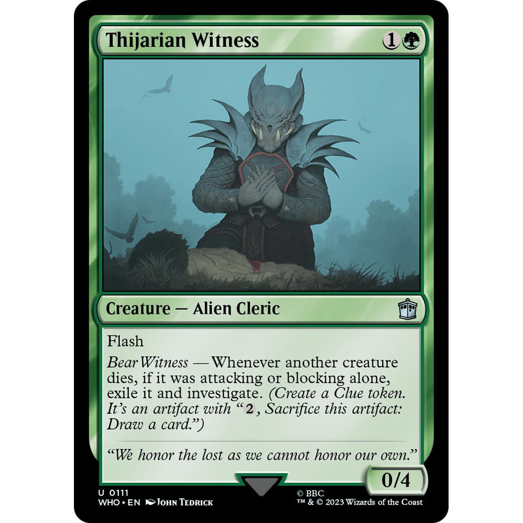 Thijarian Witness (WHO-111) - Doctor Who Foil