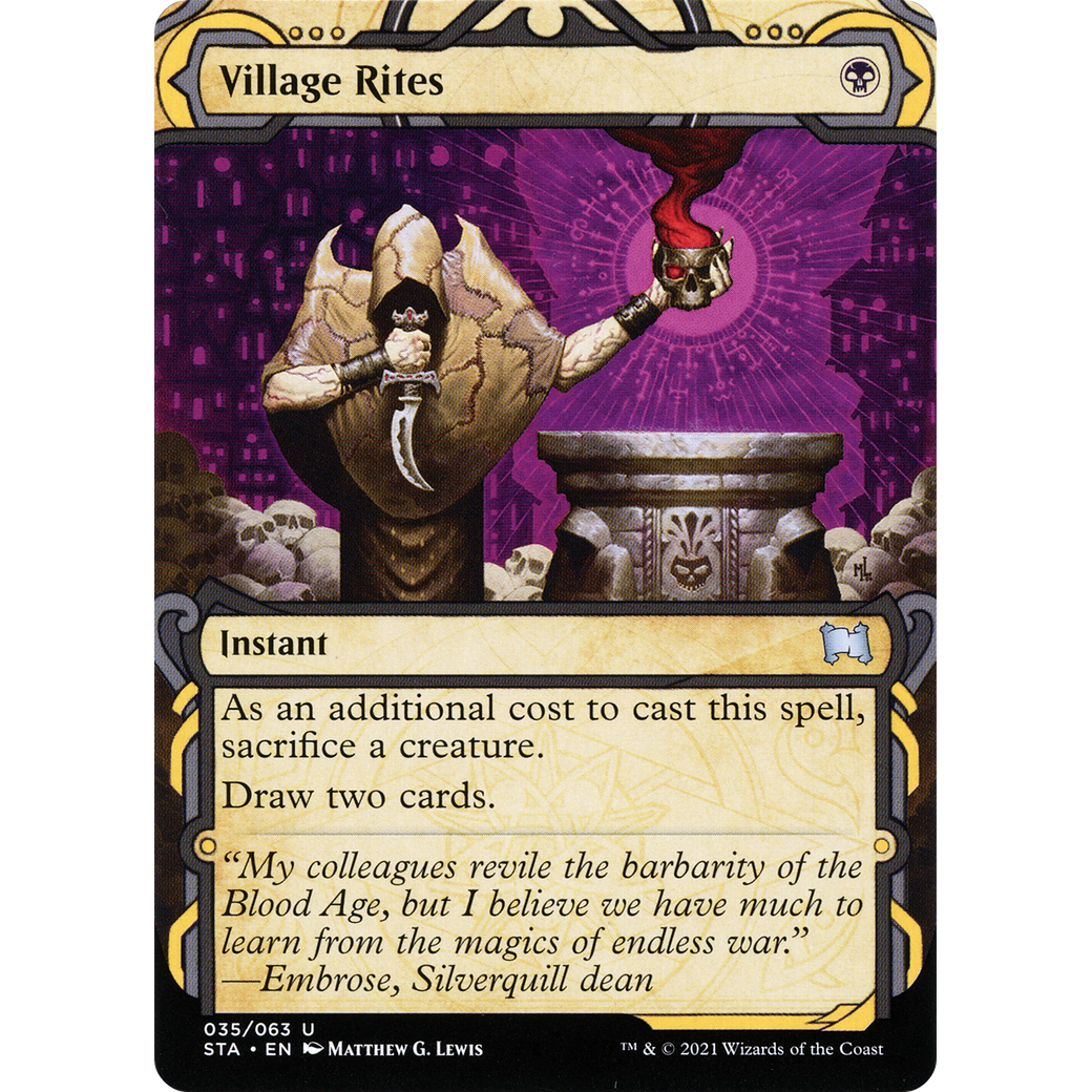 Village Rites (STA-035) - Strixhaven Mystical Archive: (Showcase) (Borderless)