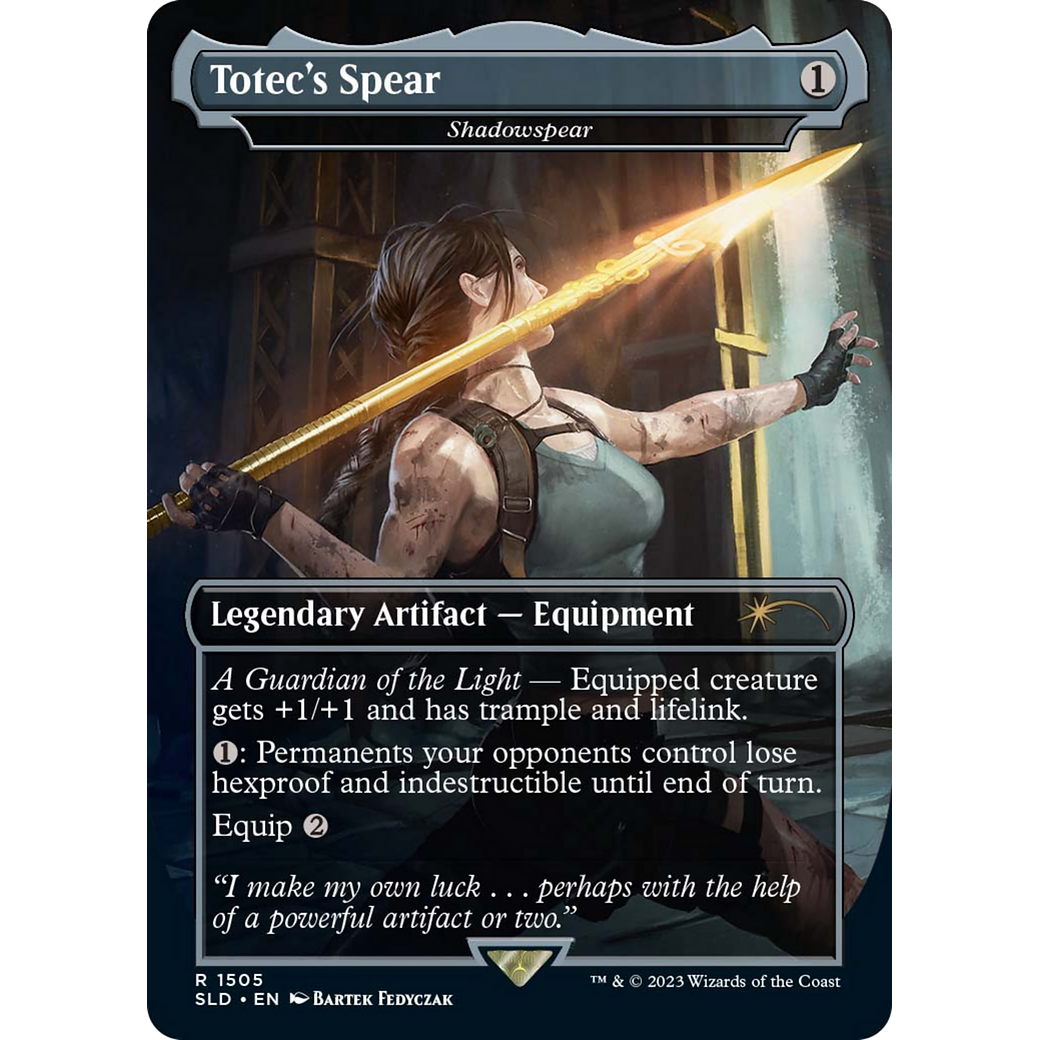 Totec's Spear - Shadowspear (SLD-1505) - Secret Lair Drop / Totec's Spear (Borderless)