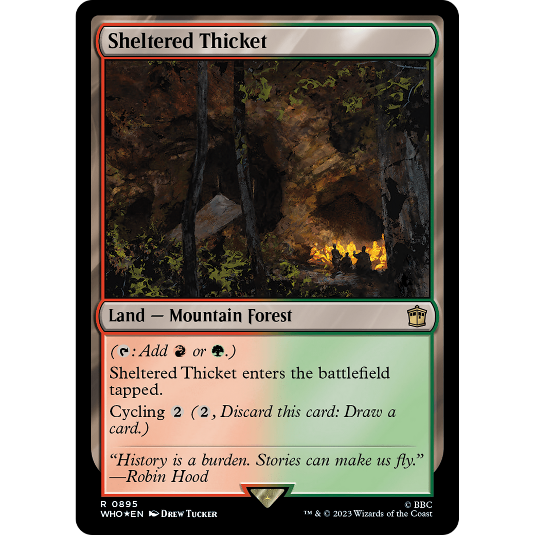 Sheltered Thicket (Surge Foil) (WHO-895) - Doctor Who Foil